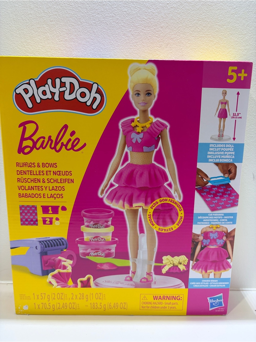 Play-Doh Barbie Ruffles & Bows Designer Doll Set 11.5" NWT